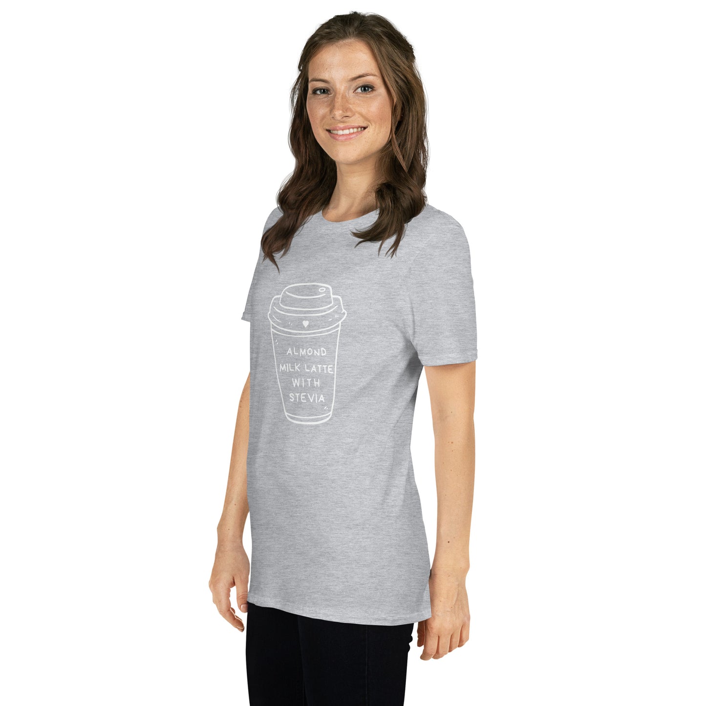 Almond Milk Latte with Stevia - Short-Sleeve Unisex T-Shirt ~ Sharon Dawn Collection (Sale Price: $44.20 CAD)