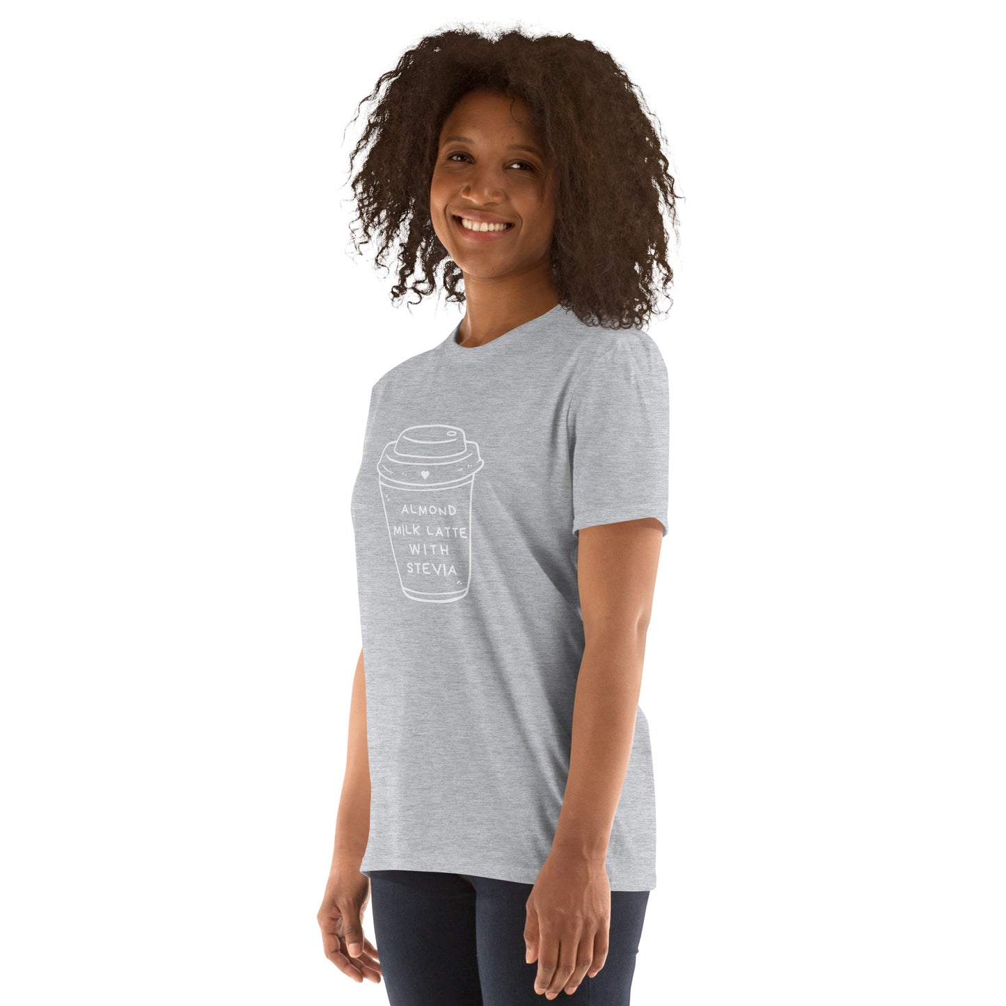 Almond Milk Latte with Stevia - Short-Sleeve Unisex T-Shirt ~ Sharon Dawn Collection (Sale Price: $44.20 CAD)