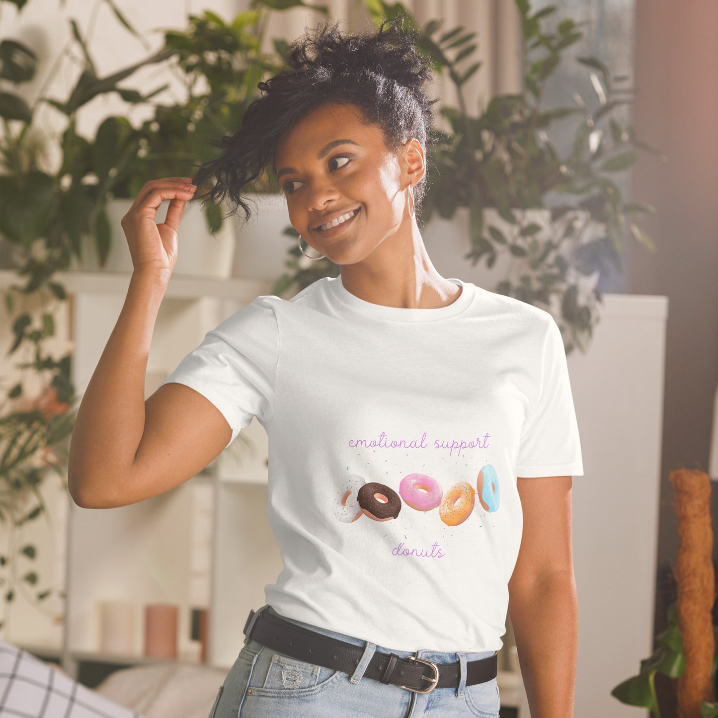 Emotional Support Donuts - Short-Sleeve Unisex T-Shirt ~ Sharon Dawn Collection (Sale Price: $44.20 CAD)