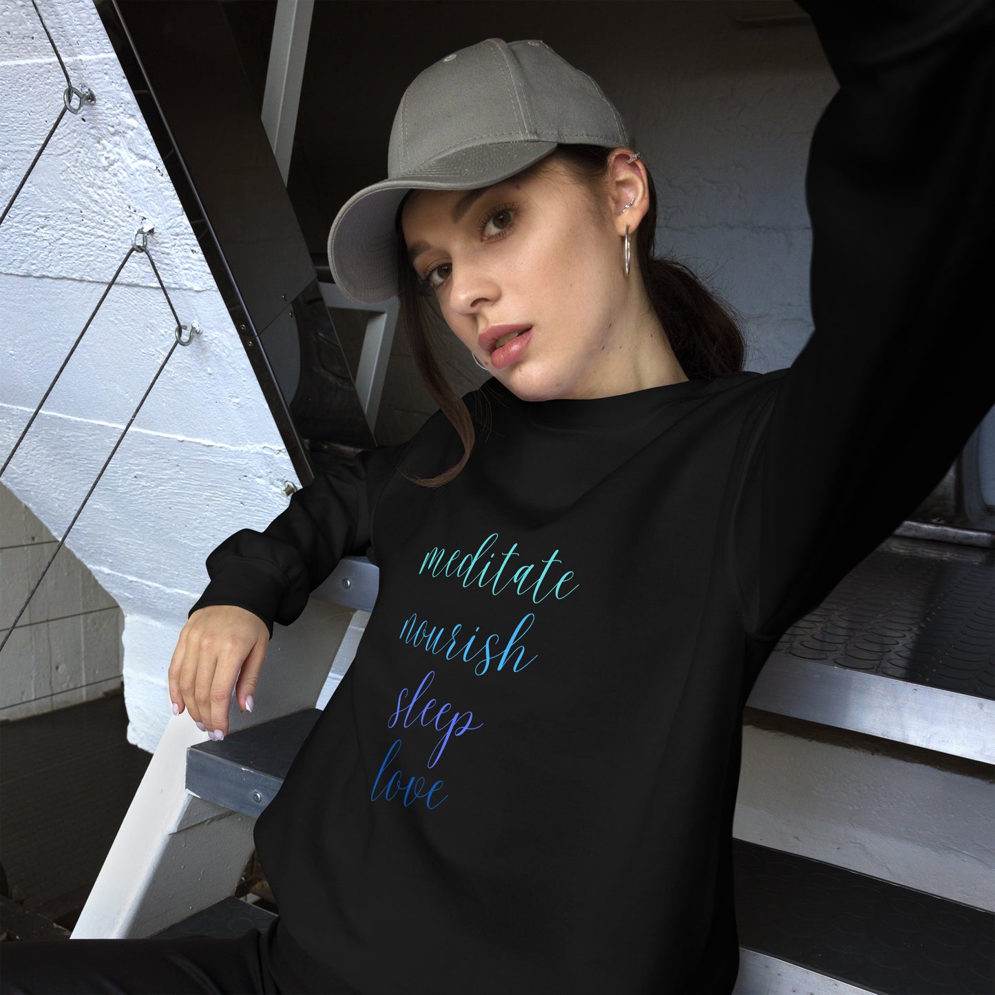 Meditate Nourish Sleep Love - Unisex Sweatshirt ~ Sharon Dawn Collection (Sale Price: $66.99 CAD)