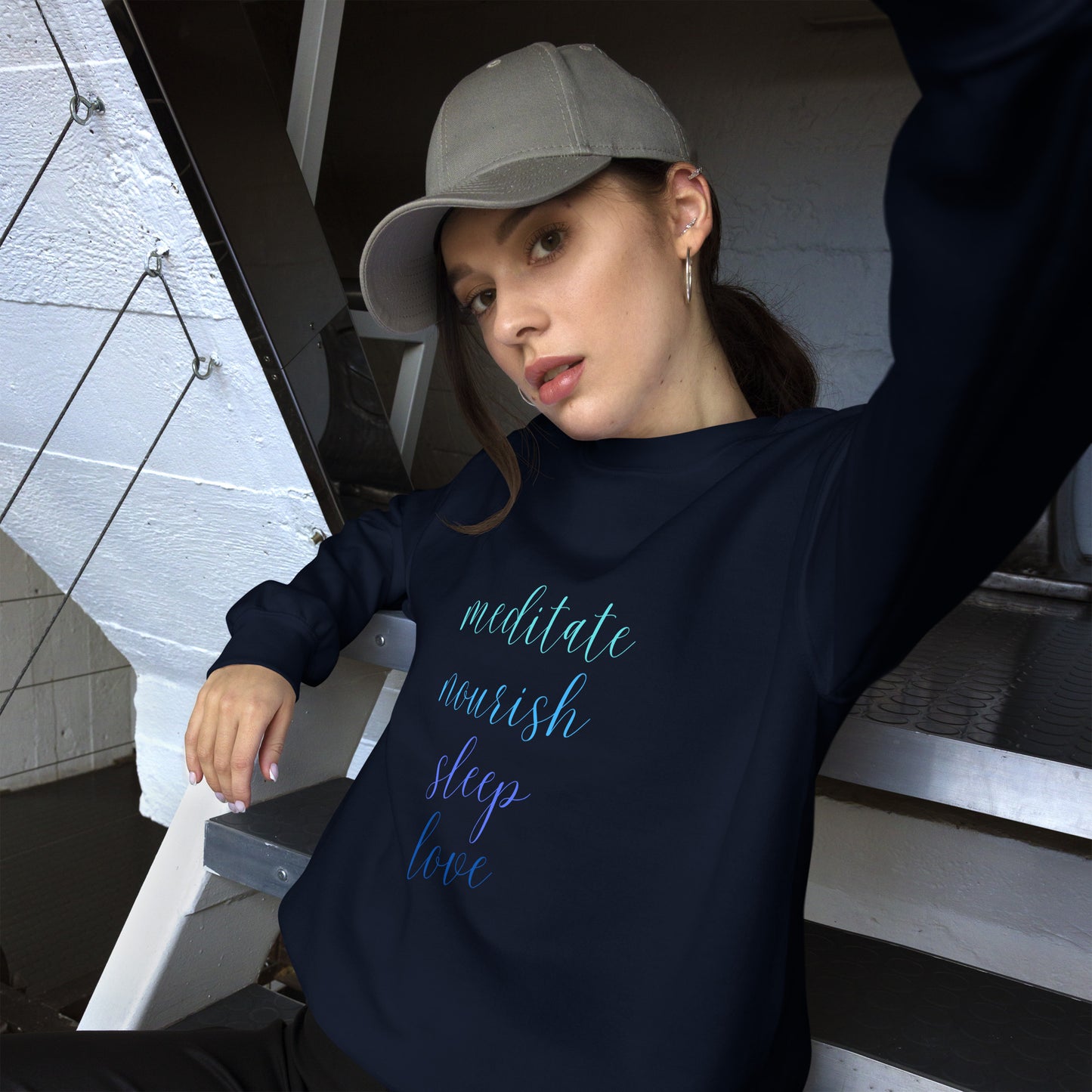 Meditate Nourish Sleep Love - Unisex Sweatshirt ~ Sharon Dawn Collection (Sale Price: $66.99 CAD)
