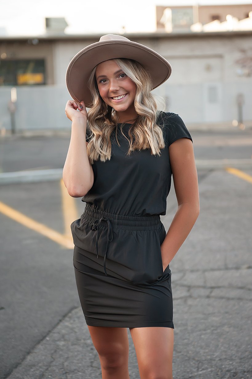 DT Women's DOWNTOWN Lightweight Dress in Black (Sizes: XXS-XXL)