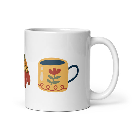 Cozy Fall Vibes - White glossy mug