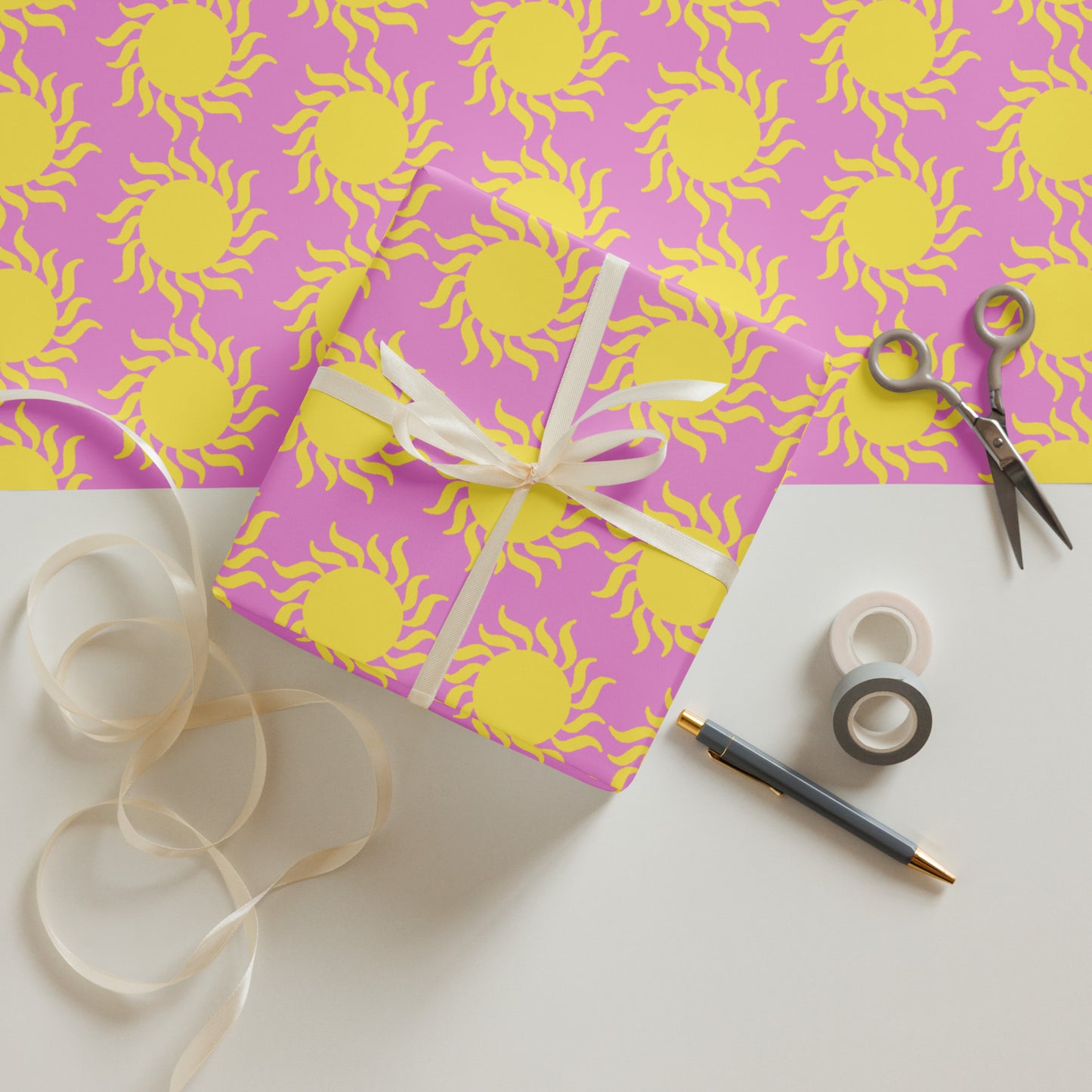 Sun/Flower/Clouds - Wrapping paper sheets ~ Sharon Dawn Collection