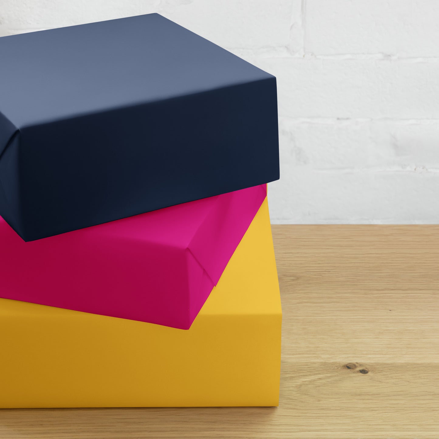 Navy/Pink/Yellow - Wrapping paper sheets ~ Sharon Dawn Collection