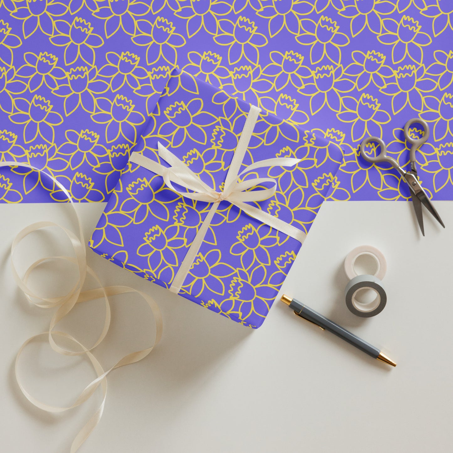 Sun/Flower/Clouds - Wrapping paper sheets ~ Sharon Dawn Collection
