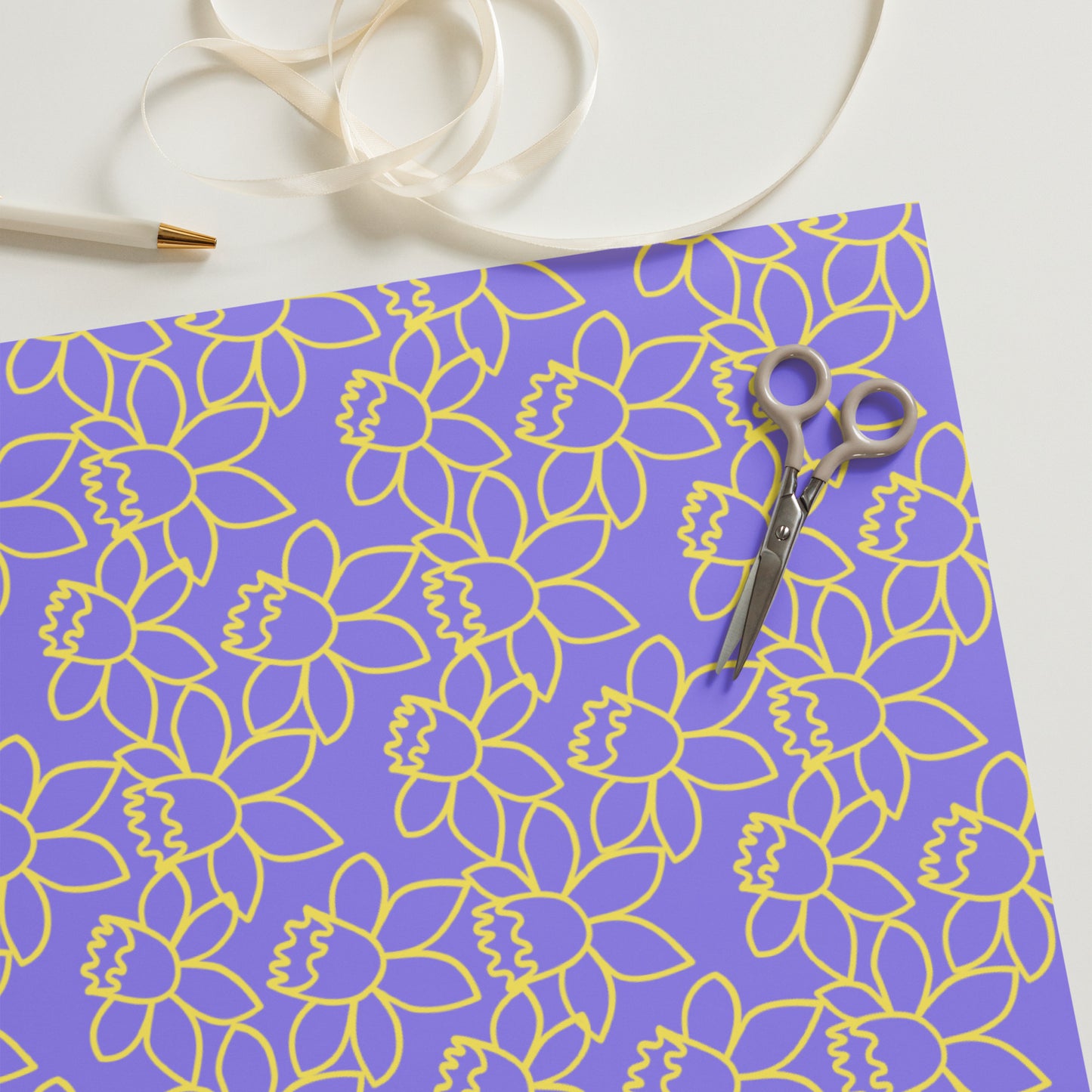 Sun/Flower/Clouds - Wrapping paper sheets ~ Sharon Dawn Collection