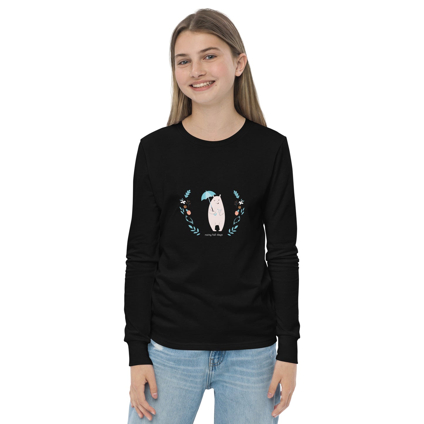 Rainy Fall Days - Youth long sleeve tee ~ Sharon Dawn Collection