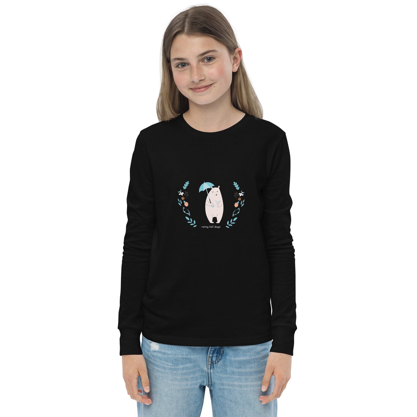Rainy Fall Days - Youth long sleeve tee ~ Sharon Dawn Collection