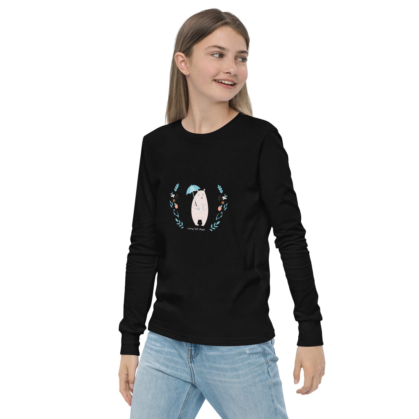 Rainy Fall Days - Youth long sleeve tee ~ Sharon Dawn Collection