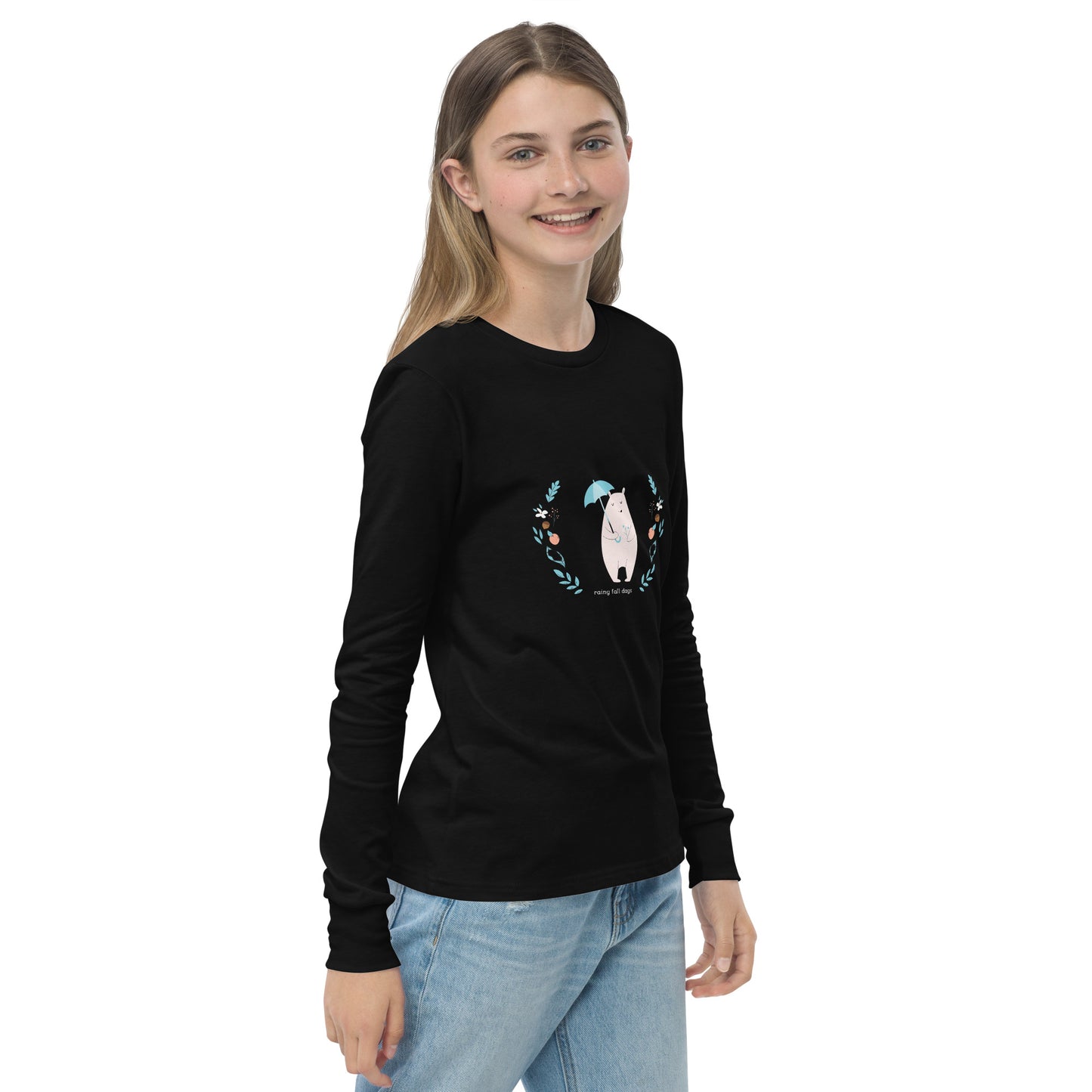 Rainy Fall Days - Youth long sleeve tee ~ Sharon Dawn Collection