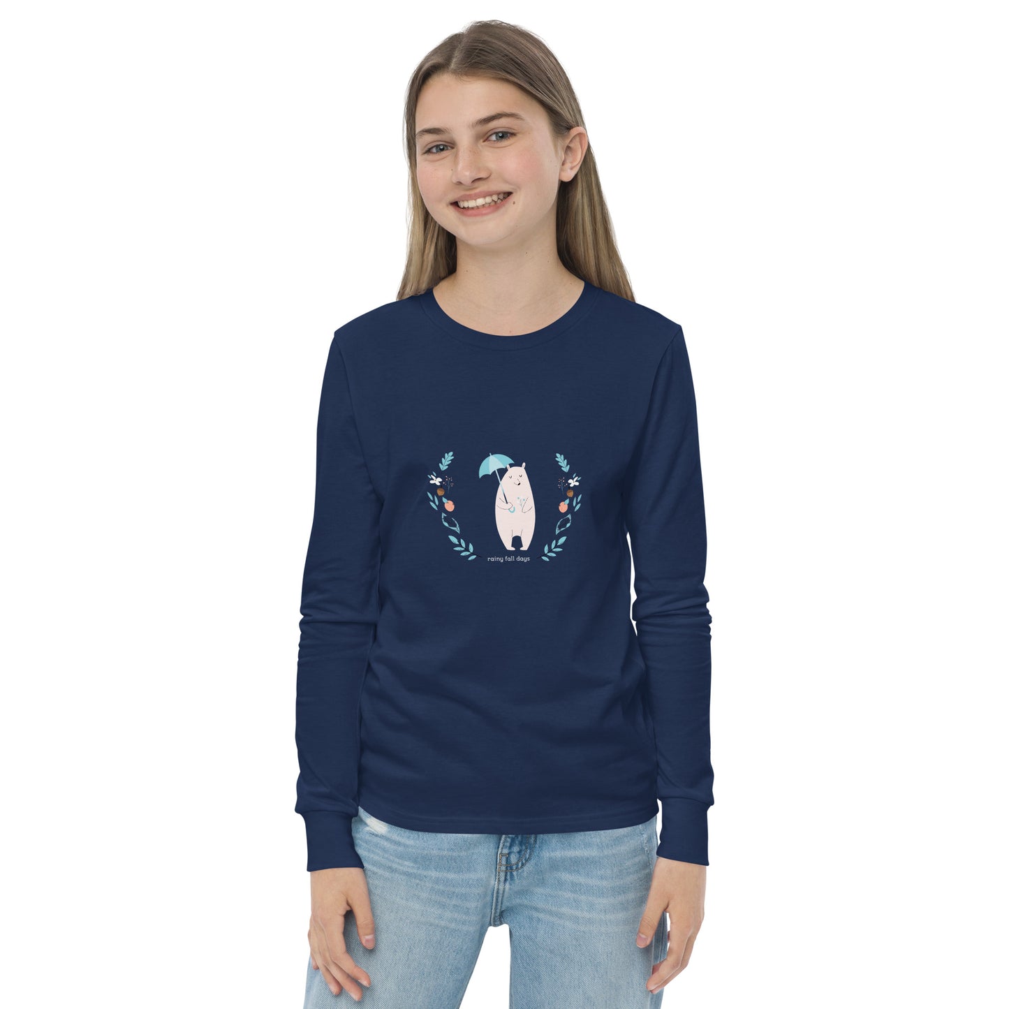 Rainy Fall Days - Youth long sleeve tee ~ Sharon Dawn Collection