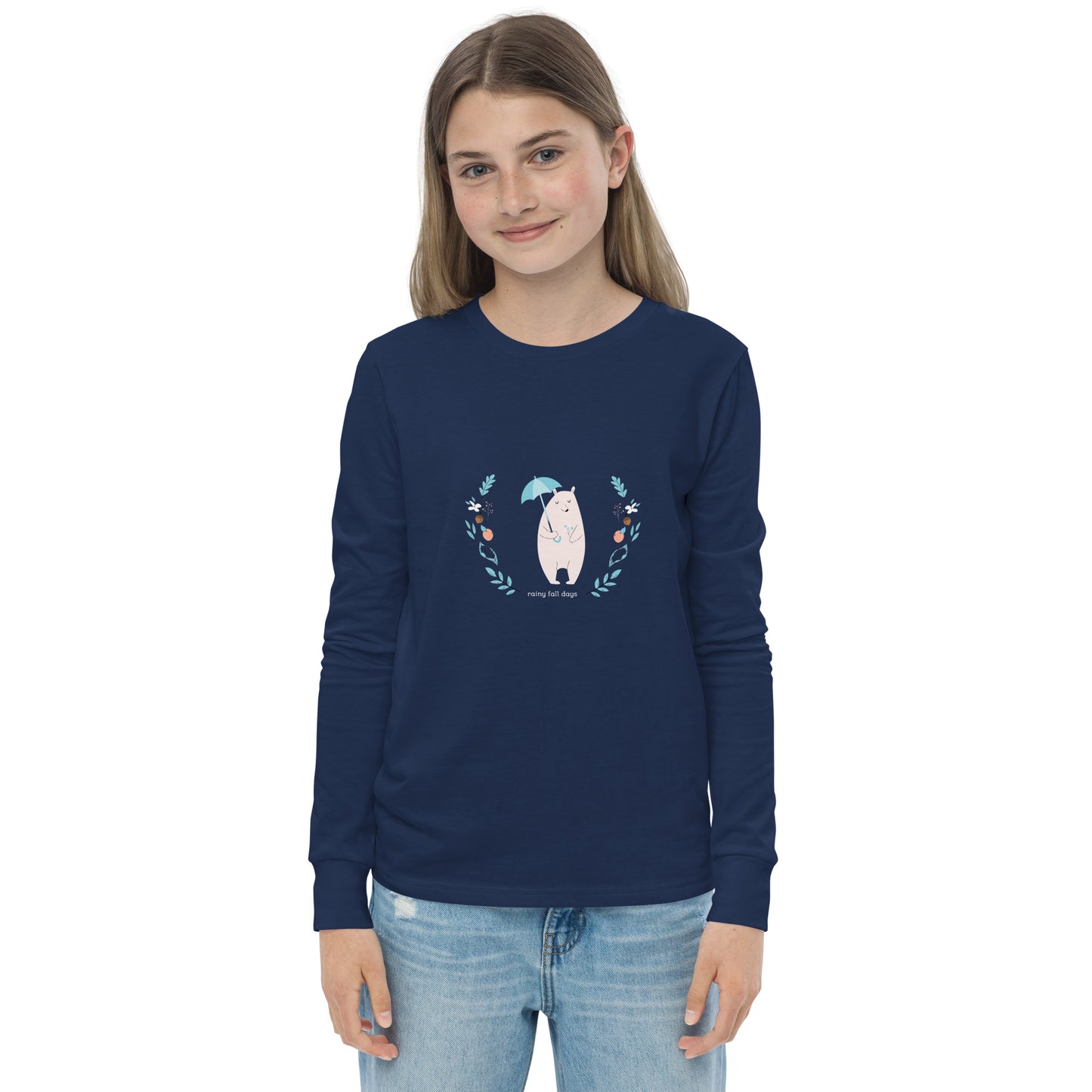 Rainy Fall Days - Youth long sleeve tee ~ Sharon Dawn Collection