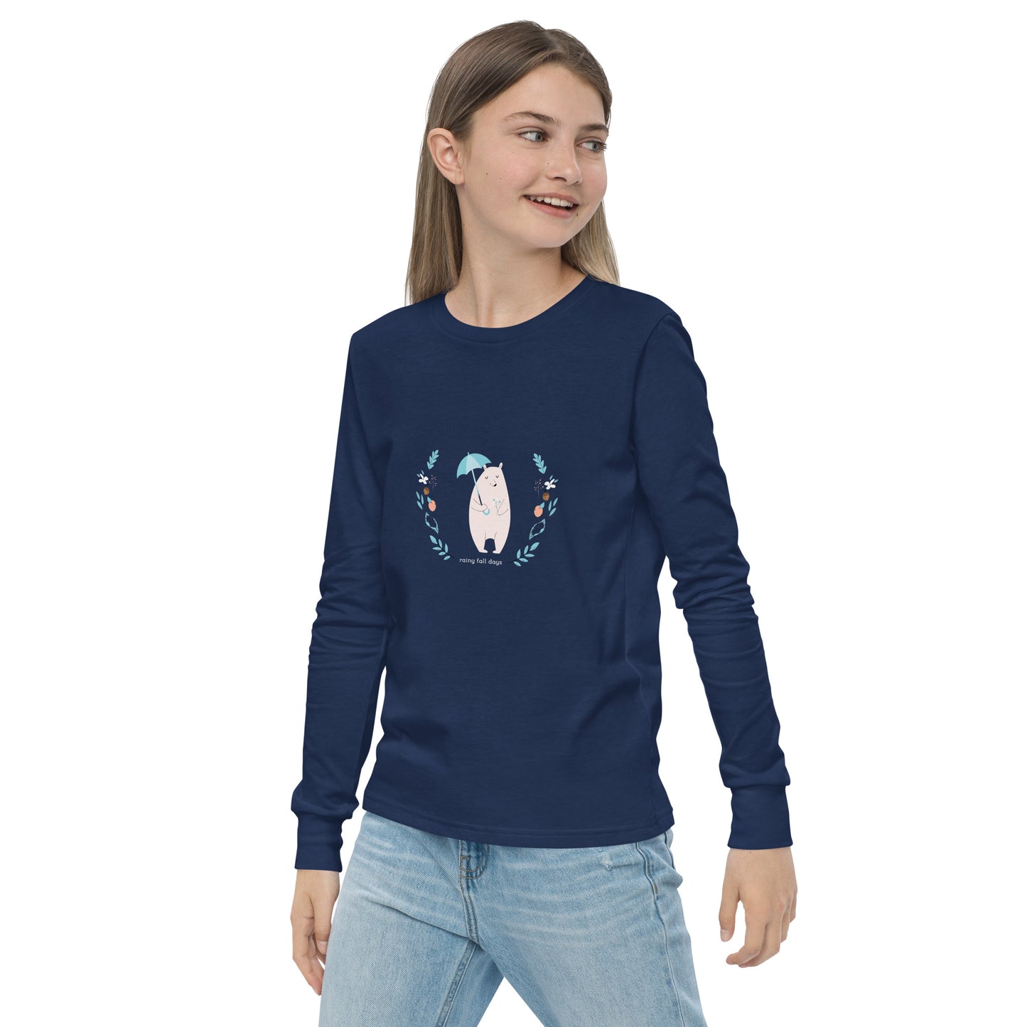 Rainy Fall Days - Youth long sleeve tee ~ Sharon Dawn Collection