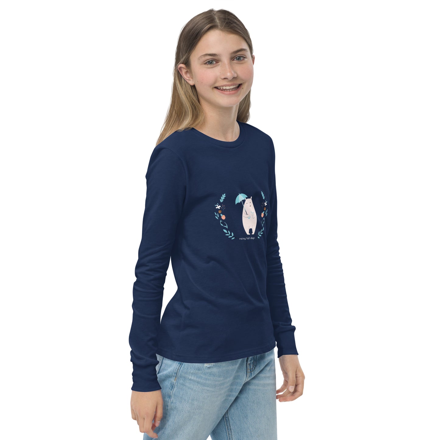 Rainy Fall Days - Youth long sleeve tee ~ Sharon Dawn Collection