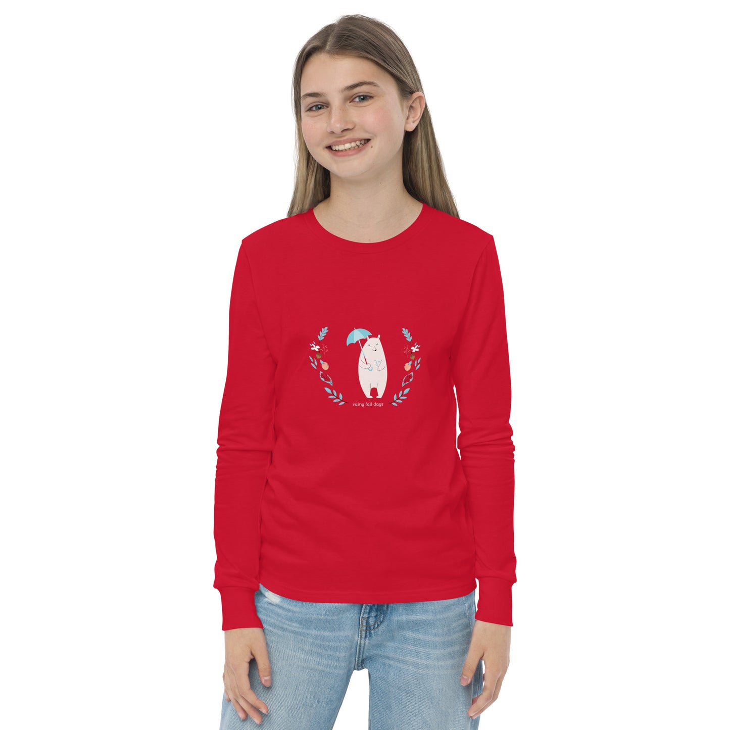 Rainy Fall Days - Youth long sleeve tee ~ Sharon Dawn Collection