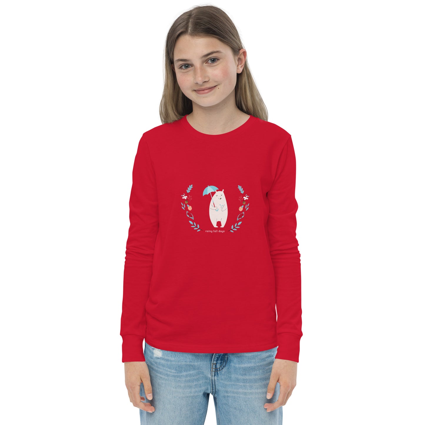 Rainy Fall Days - Youth long sleeve tee ~ Sharon Dawn Collection