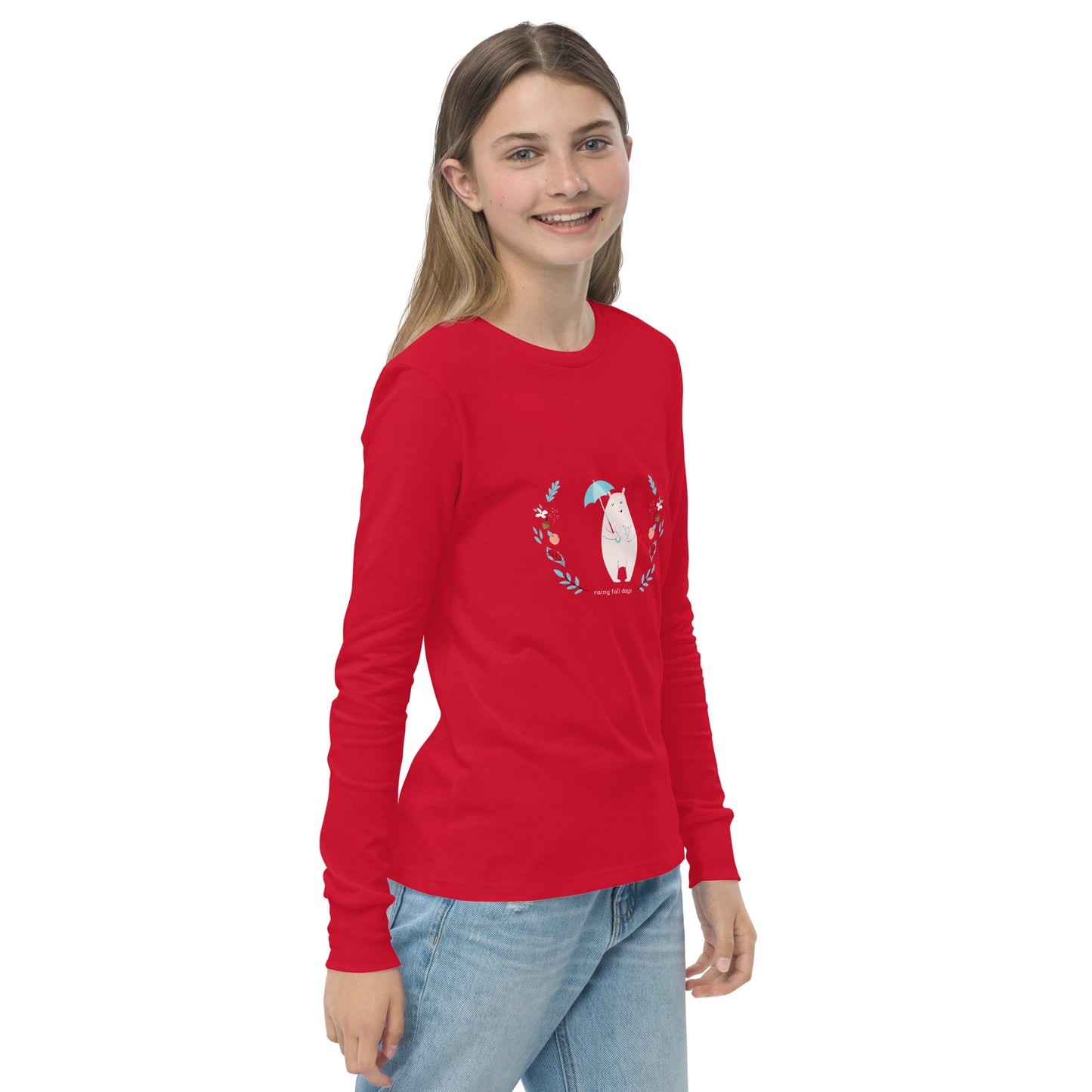Rainy Fall Days - Youth long sleeve tee ~ Sharon Dawn Collection