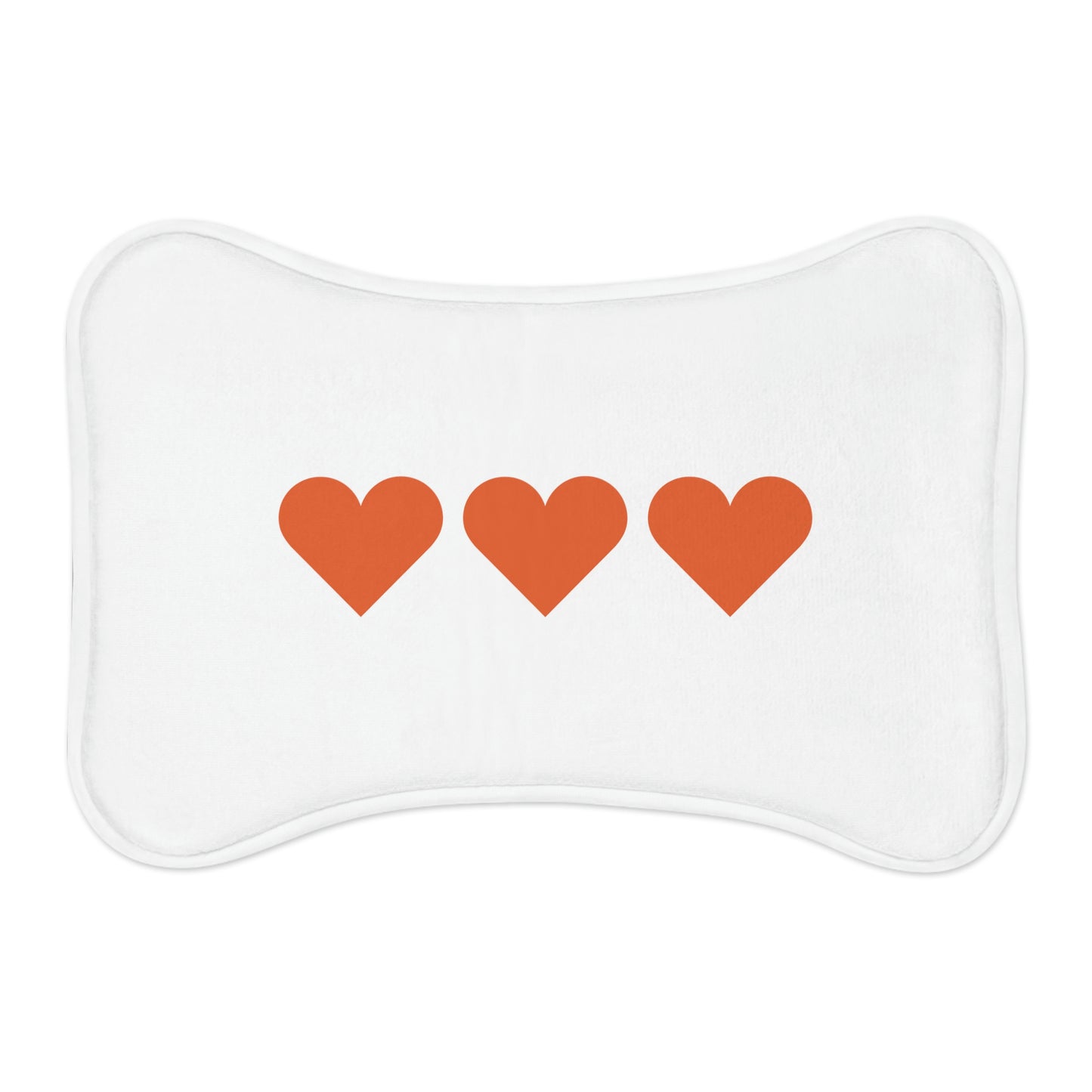 Orange Heart - Pet Feeding Mats ~ Sharon Dawn Collection