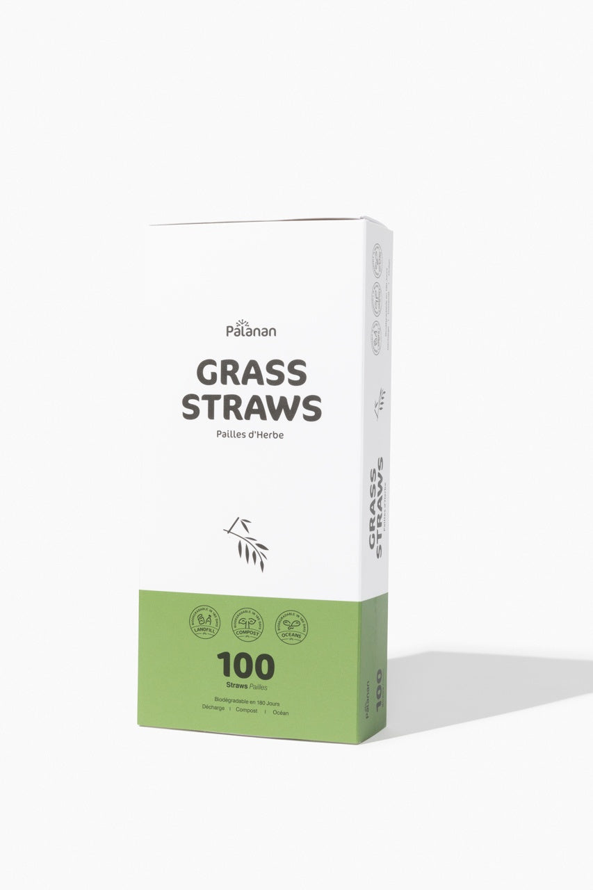 100 Grass Straws - biodegradable in 2 weeks!