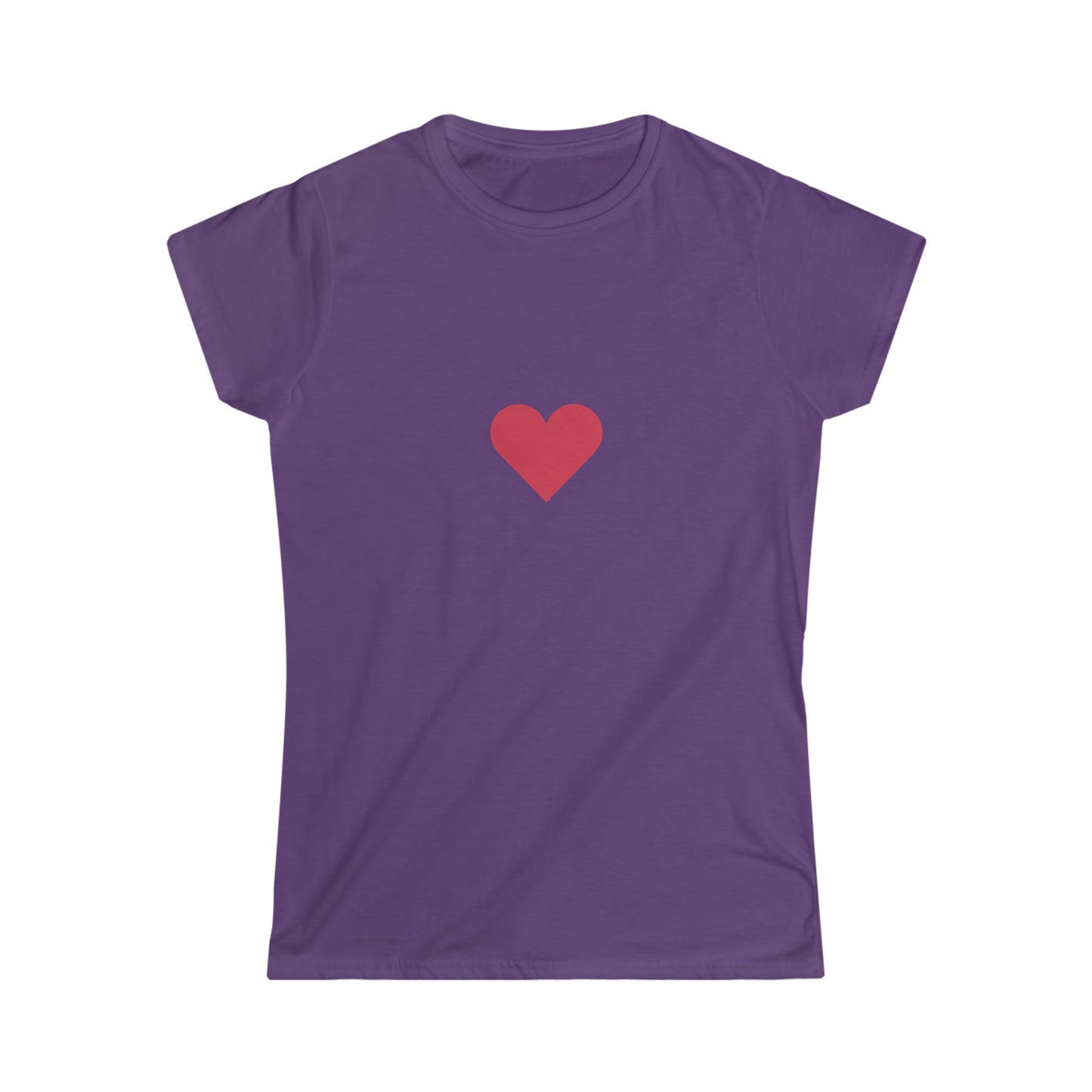 Red Heart Round Neck - Women's Softstyle Tee ~ Sharon Dawn Collection