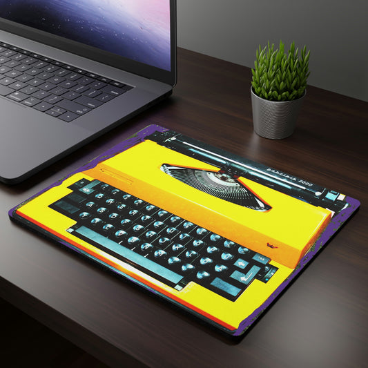 Yellow Typewriter - Rectangular Mouse Pad ~ Sharon Dawn Collection