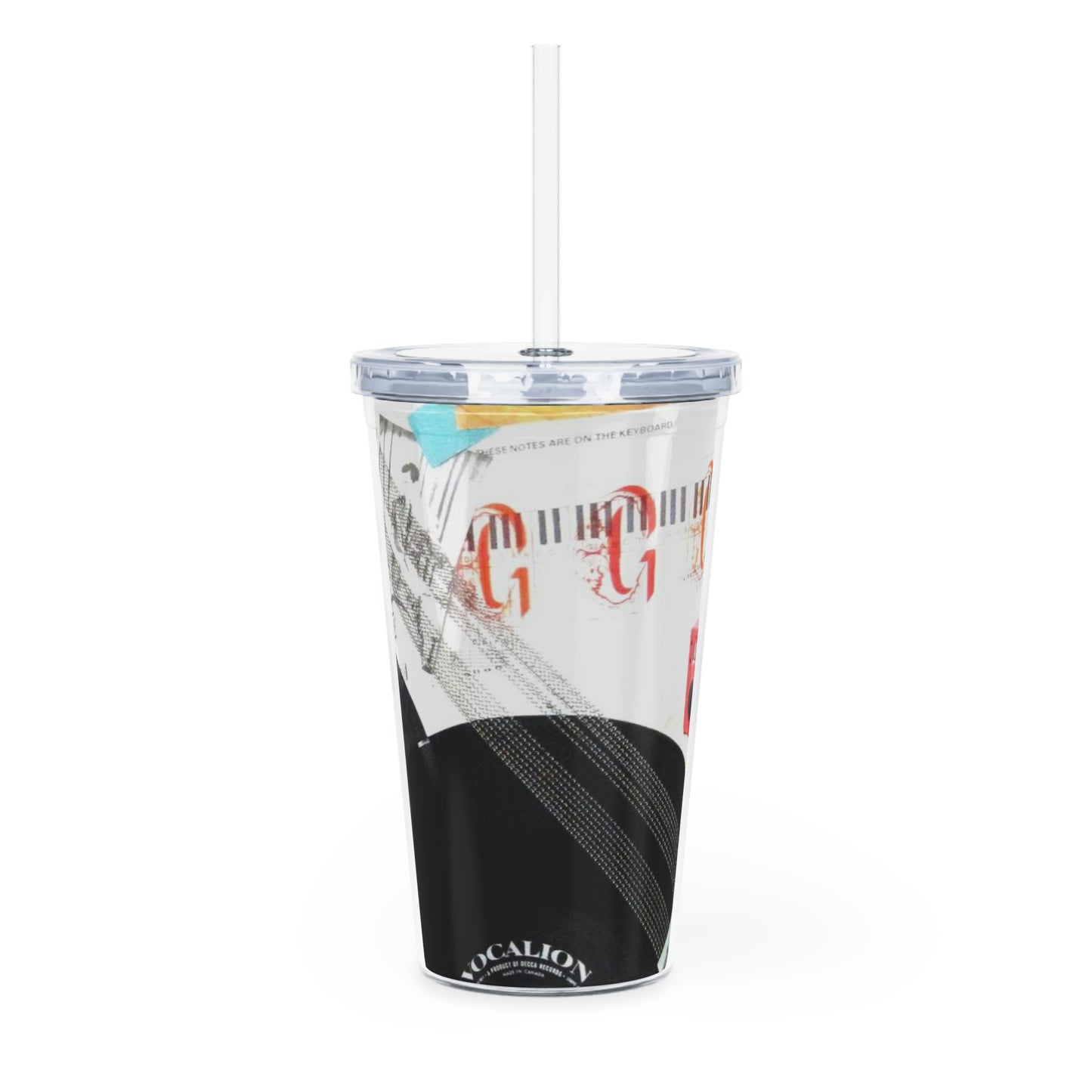Music Diary - Plastic Tumbler with Straw ~ Sharon Dawn Collection