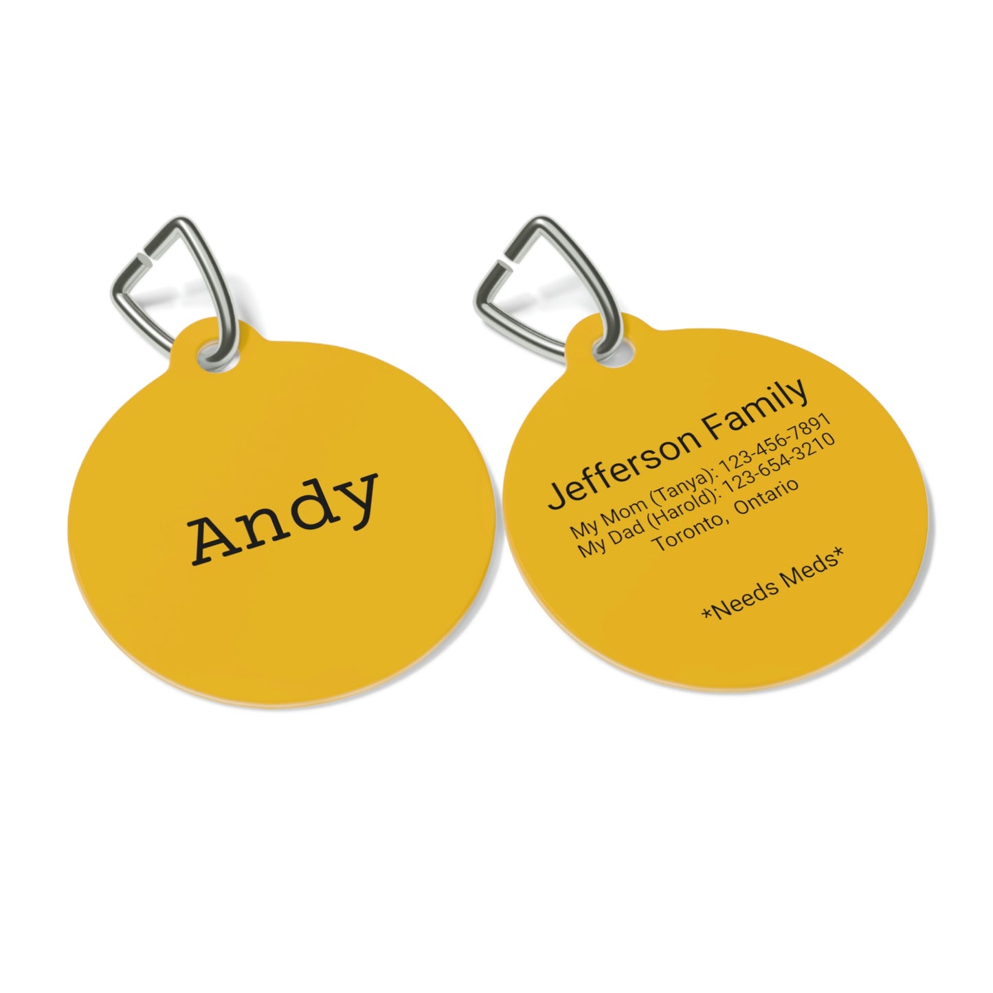 Yellow Customizable - Pet Tag ~ Sharon Dawn Collection