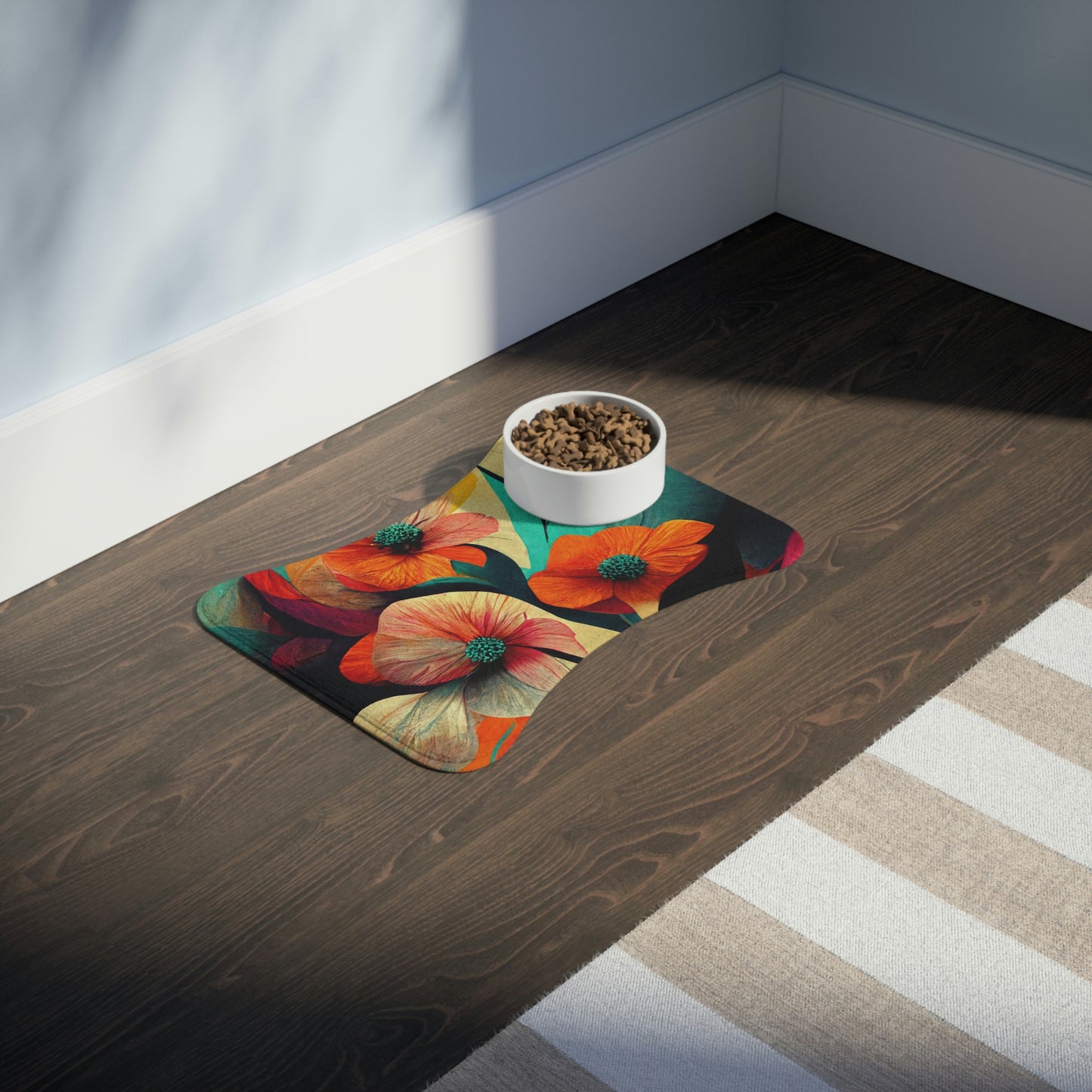 Vibrant Floral - Pet Feeding Mats