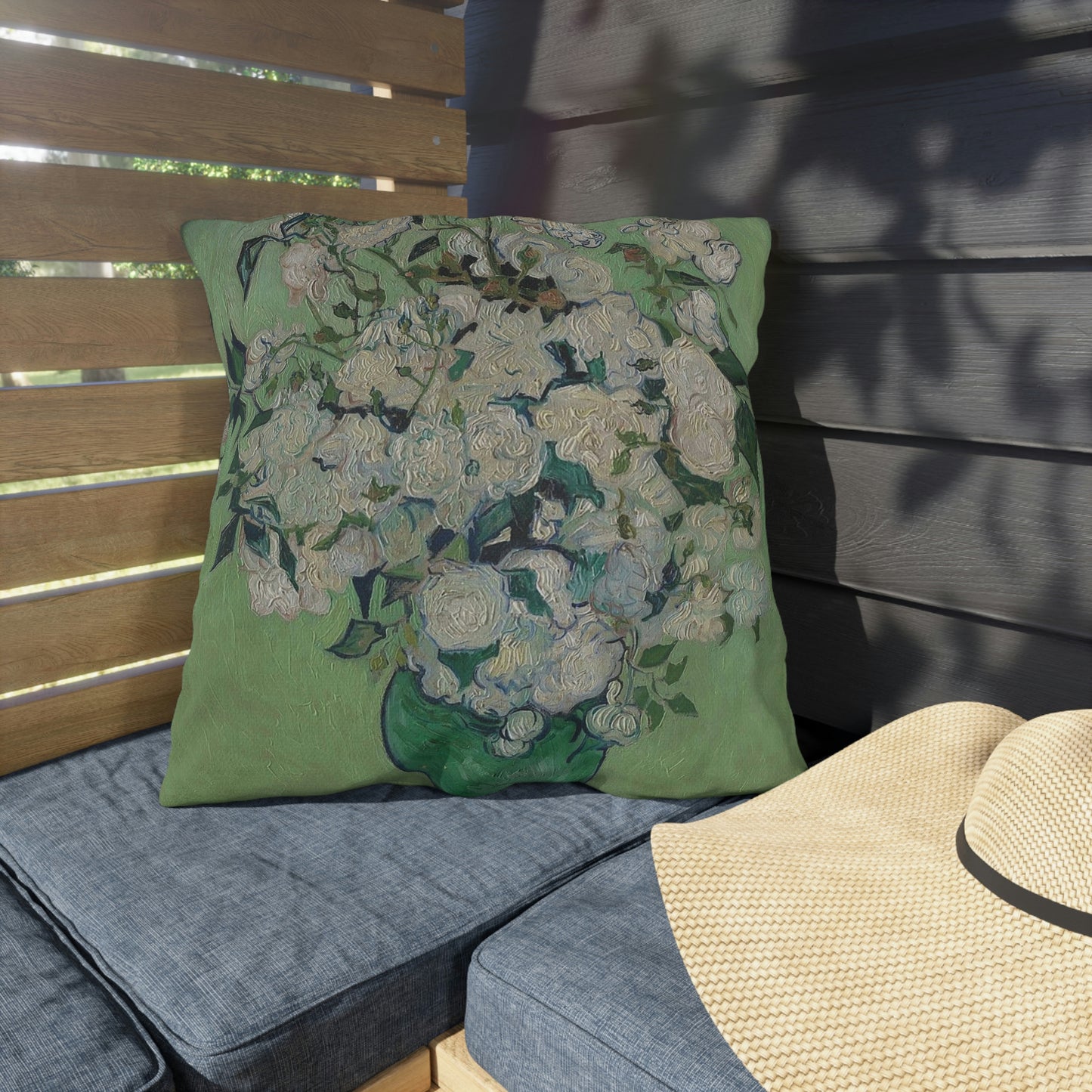 Roses - Vincent Van Gogh - 1890 - Outdoor Pillows