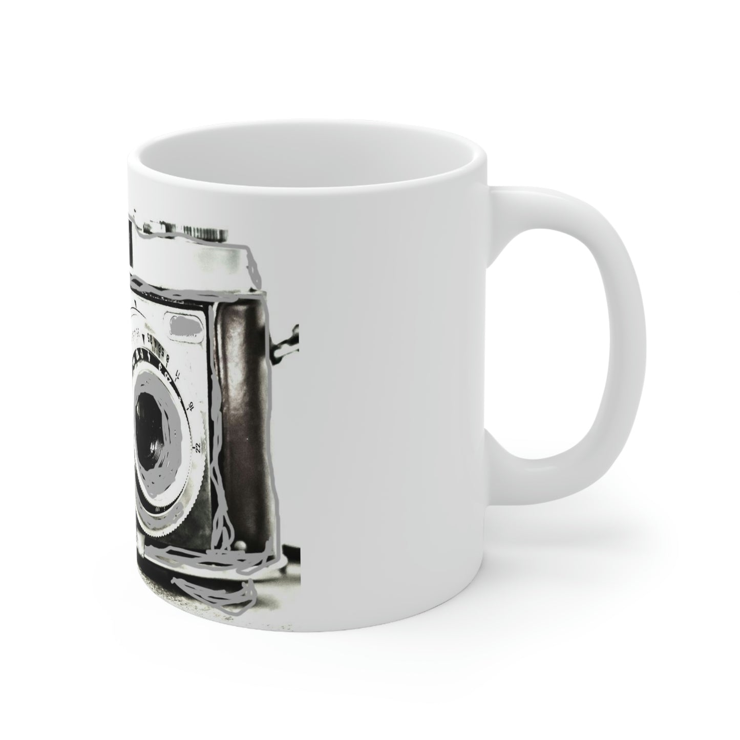 Vintage Camera Black & White - Ceramic Mug 11oz ~ Limited Edition