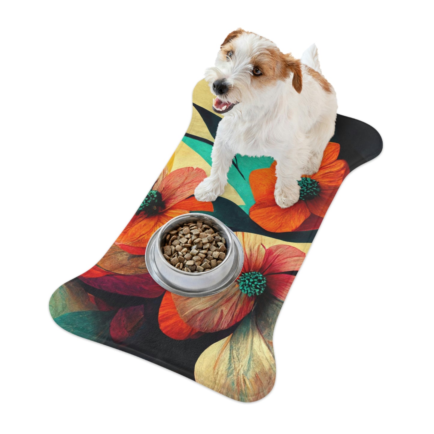 Vibrant Floral - Pet Feeding Mats