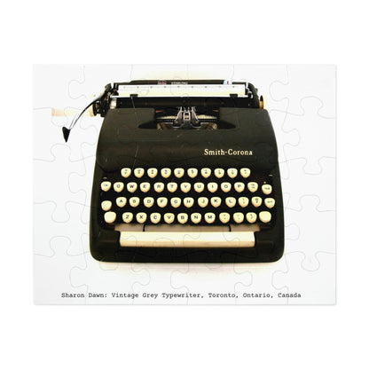Vintage Grey Typewriter - Jigsaw Puzzle (30, 110, 252, 500,1000-Piece) - Sharon Dawn Collection