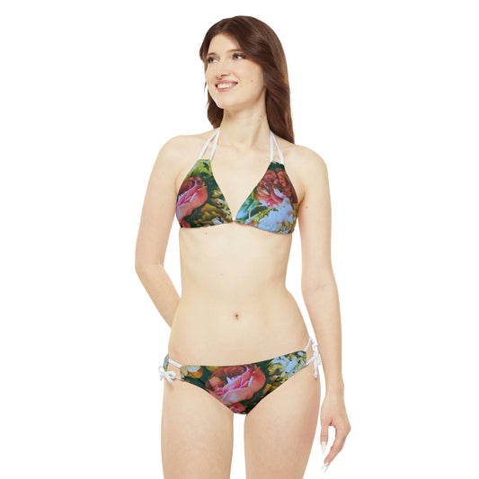 Romantic Floral - Strappy Bikini Set ~ Sharon Dawn Collection