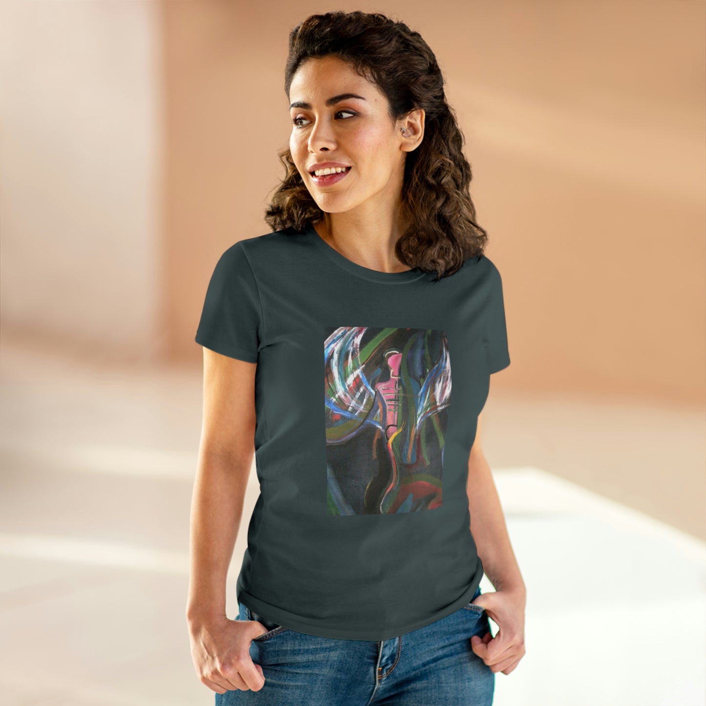 Angel - Women's Midweight Cotton Tee ~ Sharon Dawn Collection