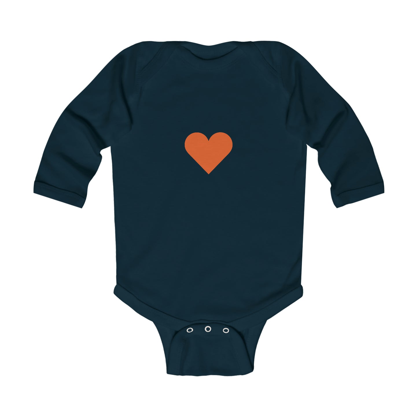 Orange Heart - Infant Long Sleeve Bodysuit ~ Sharon Dawn Collection