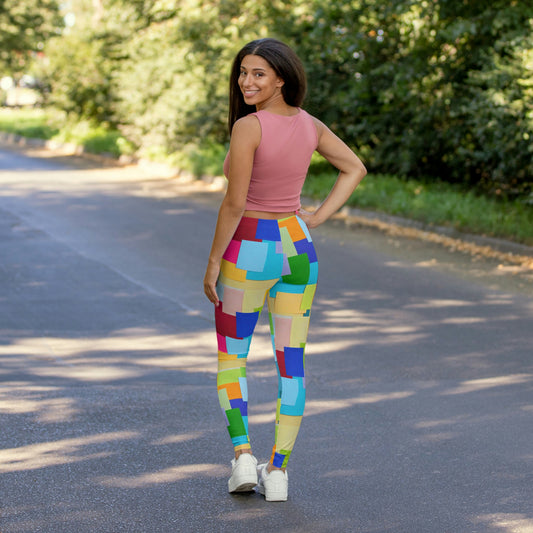 Technicolour TV - Women's Spandex Leggings (AOP) ~ Sharon Dawn Collection