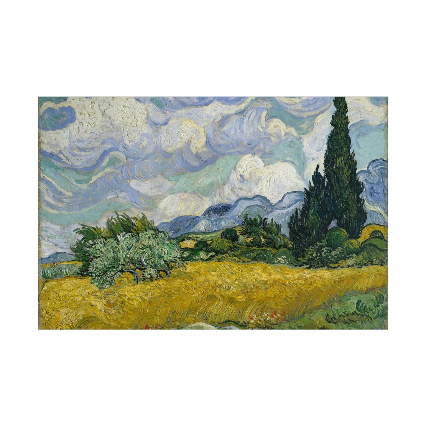 Wheat Field with Cypresses - Vincent Van Gogh - Rolled Posters