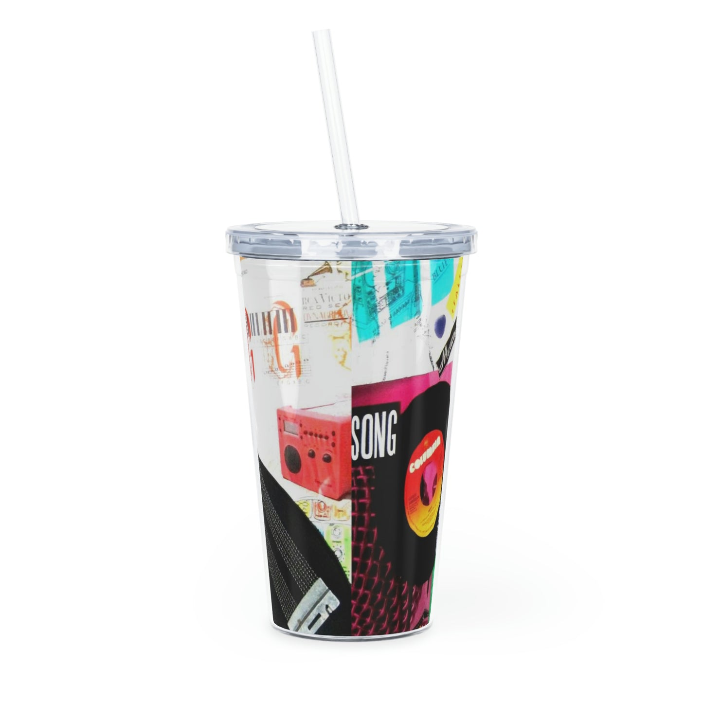 Music Diary - Plastic Tumbler with Straw ~ Sharon Dawn Collection