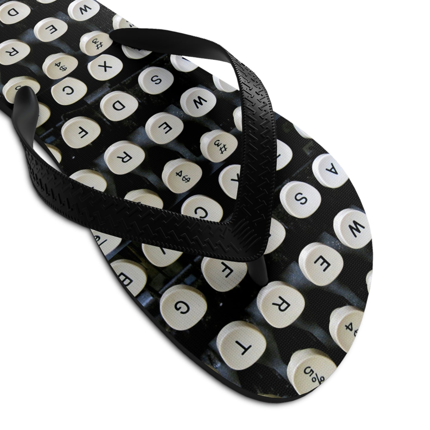 Typewriter Keys - Unisex Flip-Flops ~ Sharon Dawn Collection