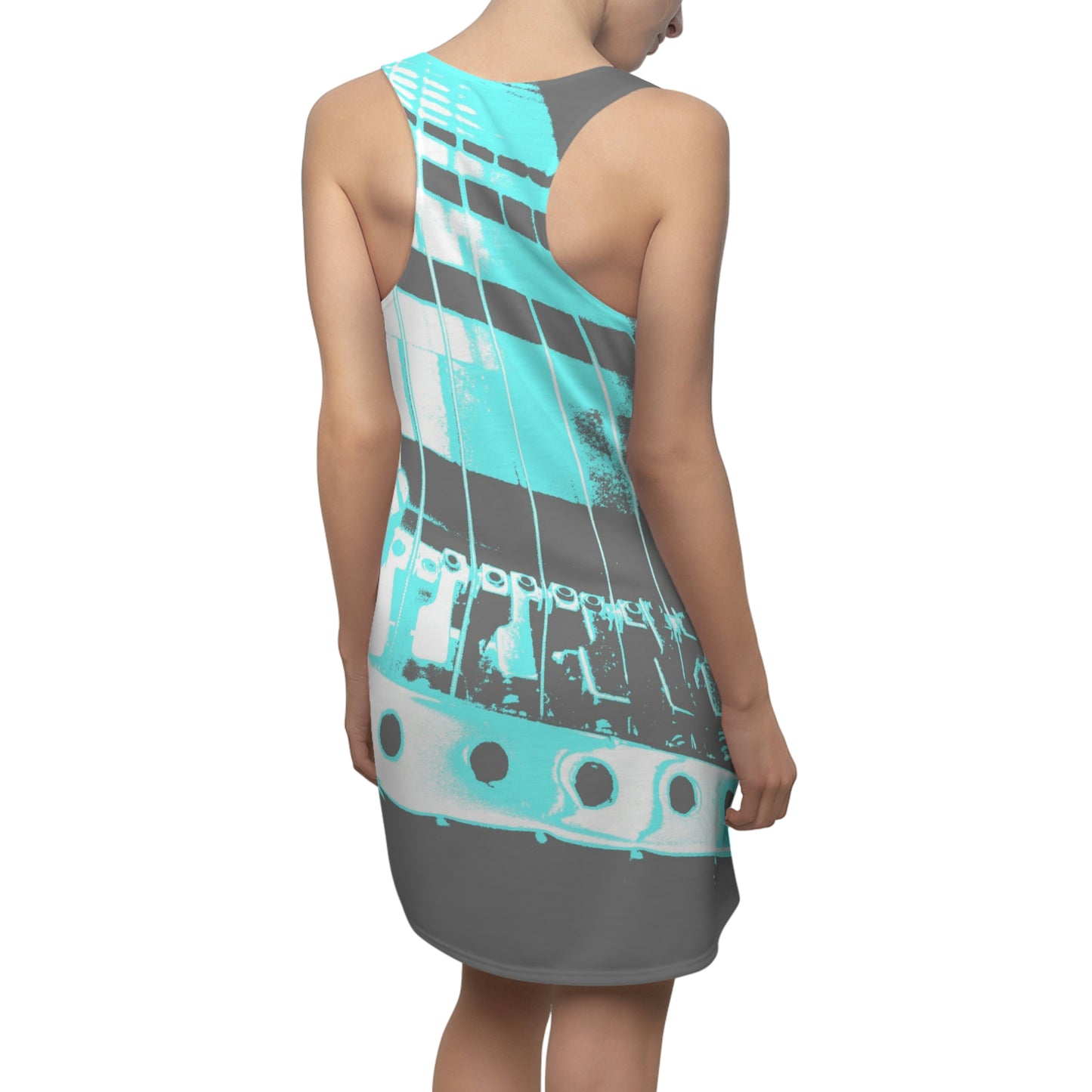 Blue Guitar - Women's Cut & Sew Racerback Dress (AOP) ~ Sharon Dawn Collection
