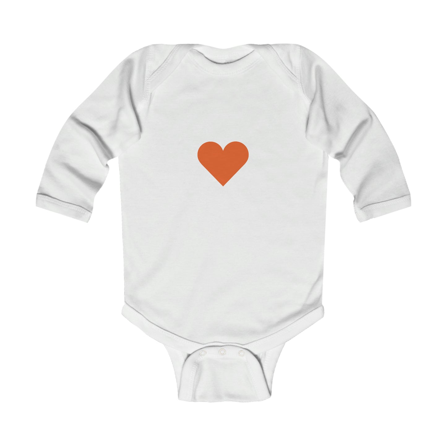 Orange Heart - Infant Long Sleeve Bodysuit ~ Sharon Dawn Collection