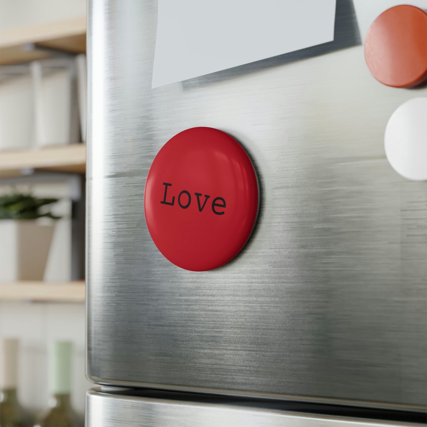 Love - Button Magnet, Round ~ Sharon Dawn Collection