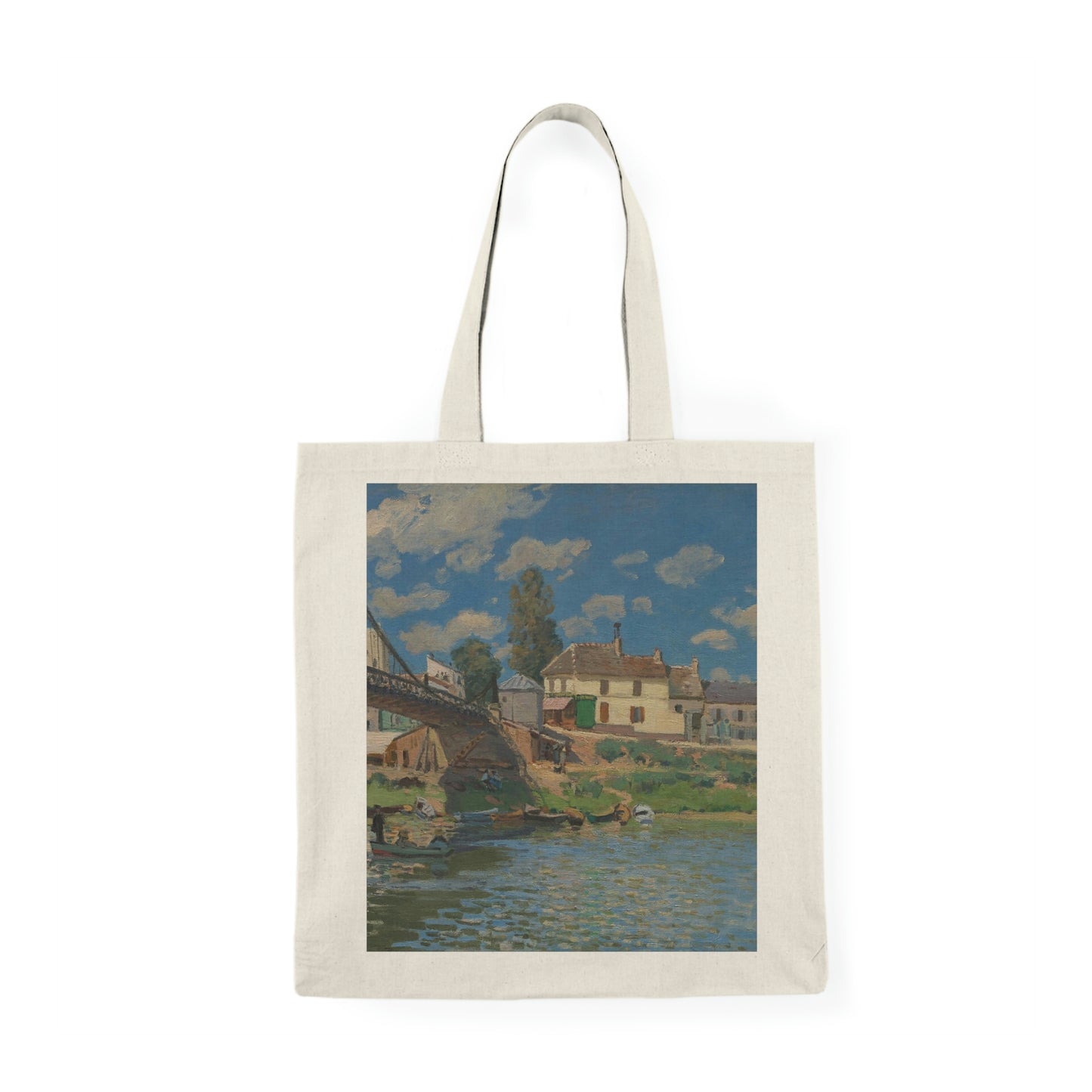 The Bridge at Villeneuve-la-Garenne - Alfred Sisley - 1872 - Natural Tote Bag