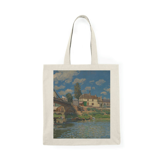 The Bridge at Villeneuve-la-Garenne - Alfred Sisley - 1872 - Natural Tote Bag
