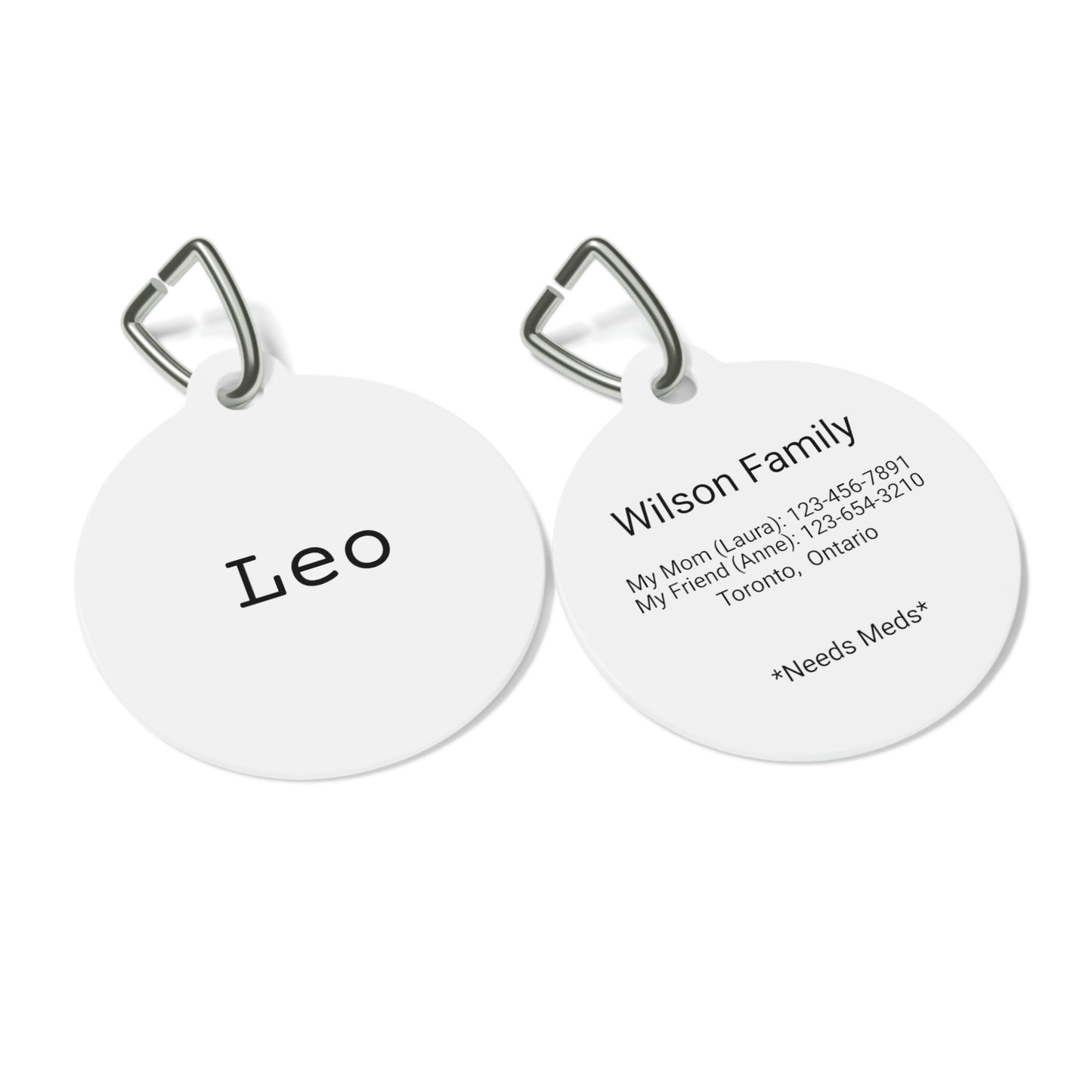 White Customizable - Pet Tag ~ Sharon Dawn Collection
