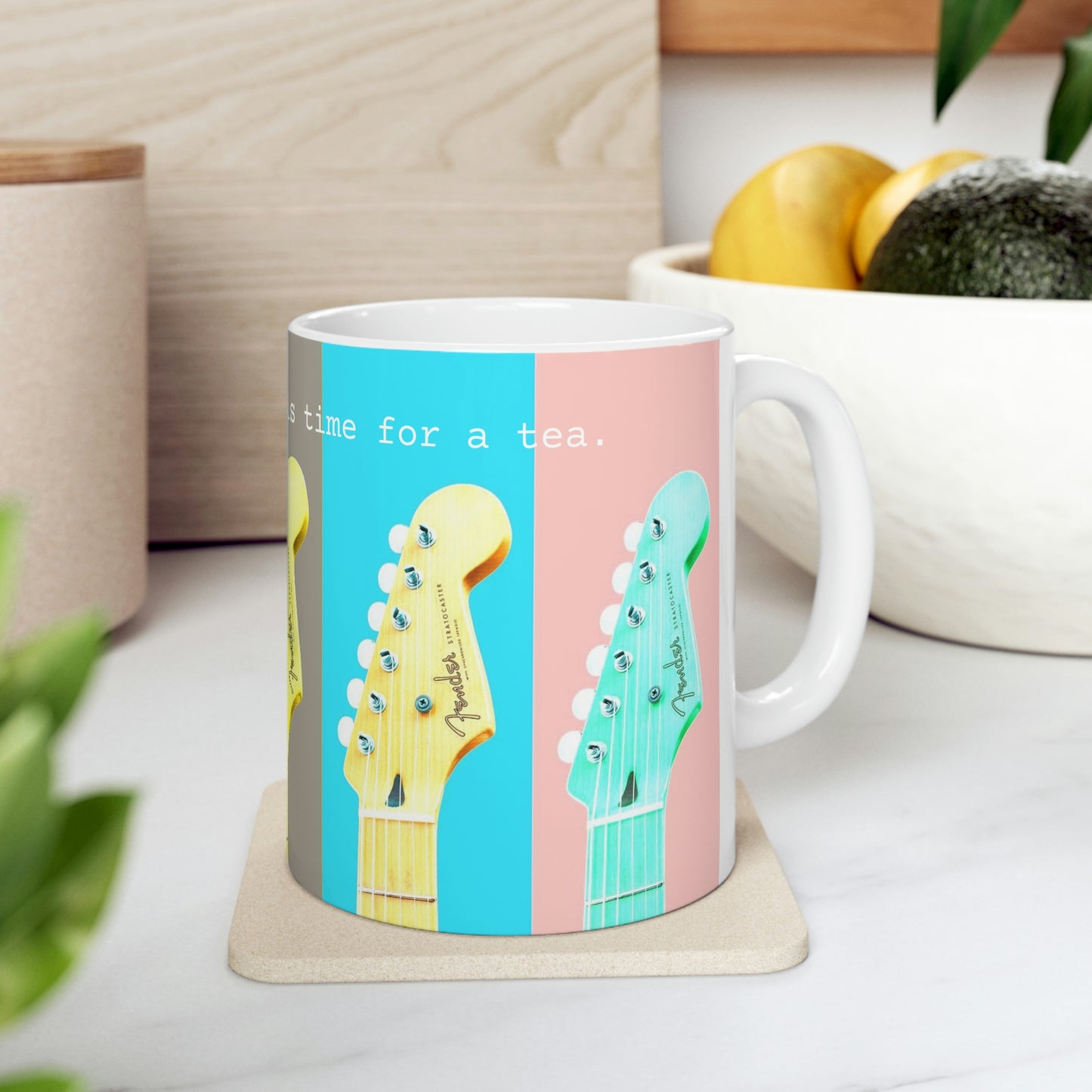 Broke a string so it is time for tea - Ceramic Mug 11oz - Limited Edition