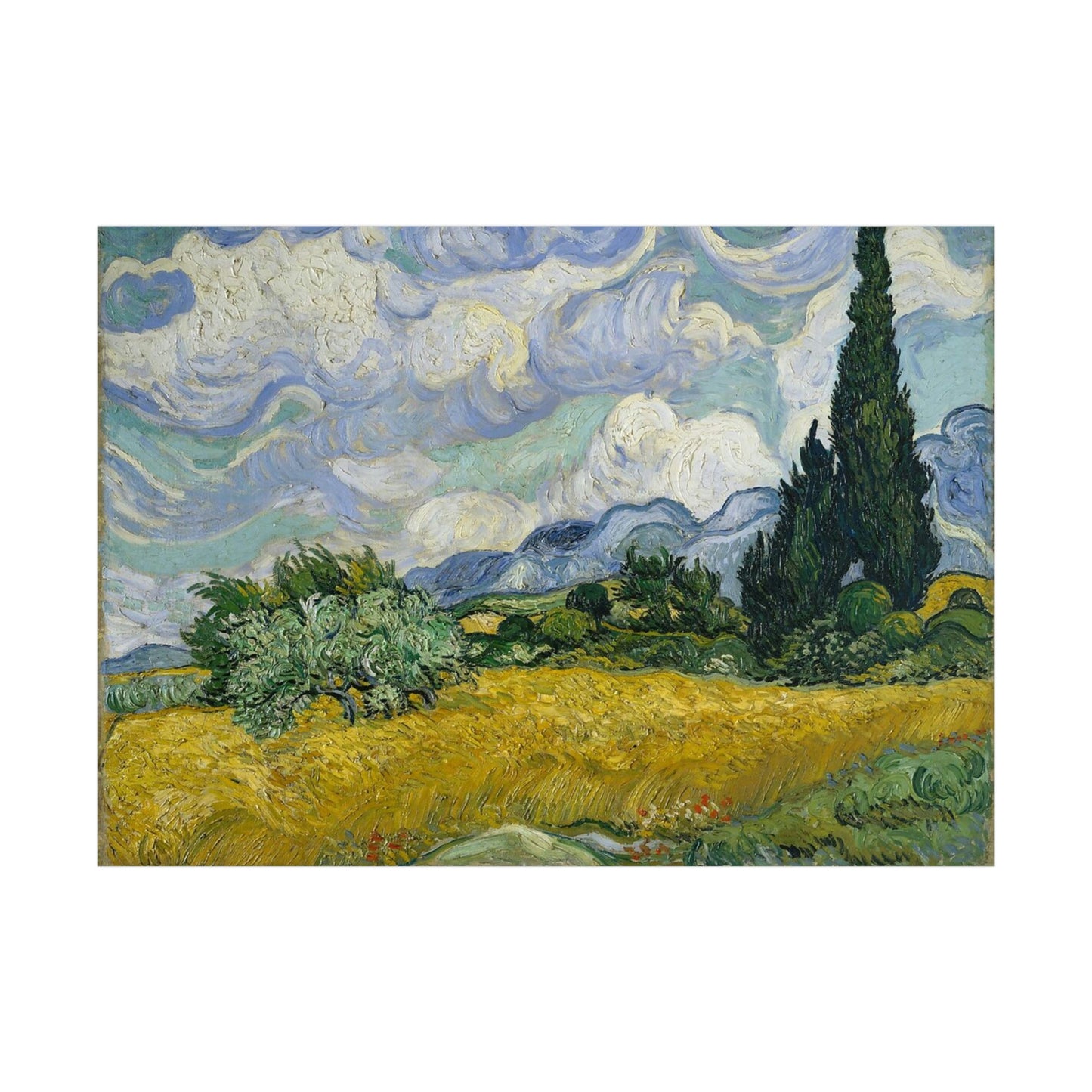 Wheat Field with Cypresses - Vincent Van Gogh - Rolled Posters