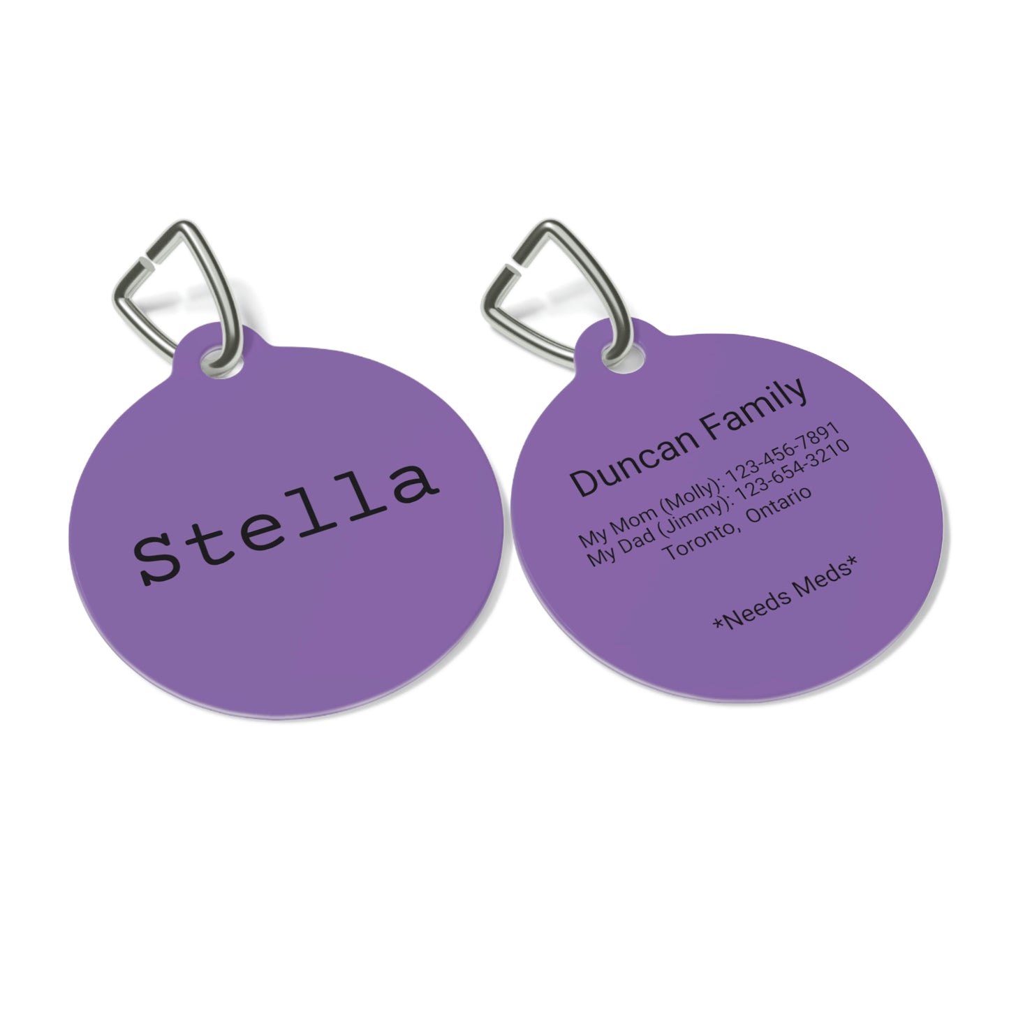 Lilac Customizable - Pet Tag ~ Sharon Dawn Collection