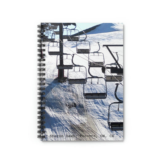 Ski Lift - Spiral Notebook - Ruled Line ~ Sharon Dawn Collection